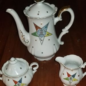 Order of Eastern Star Tea Set